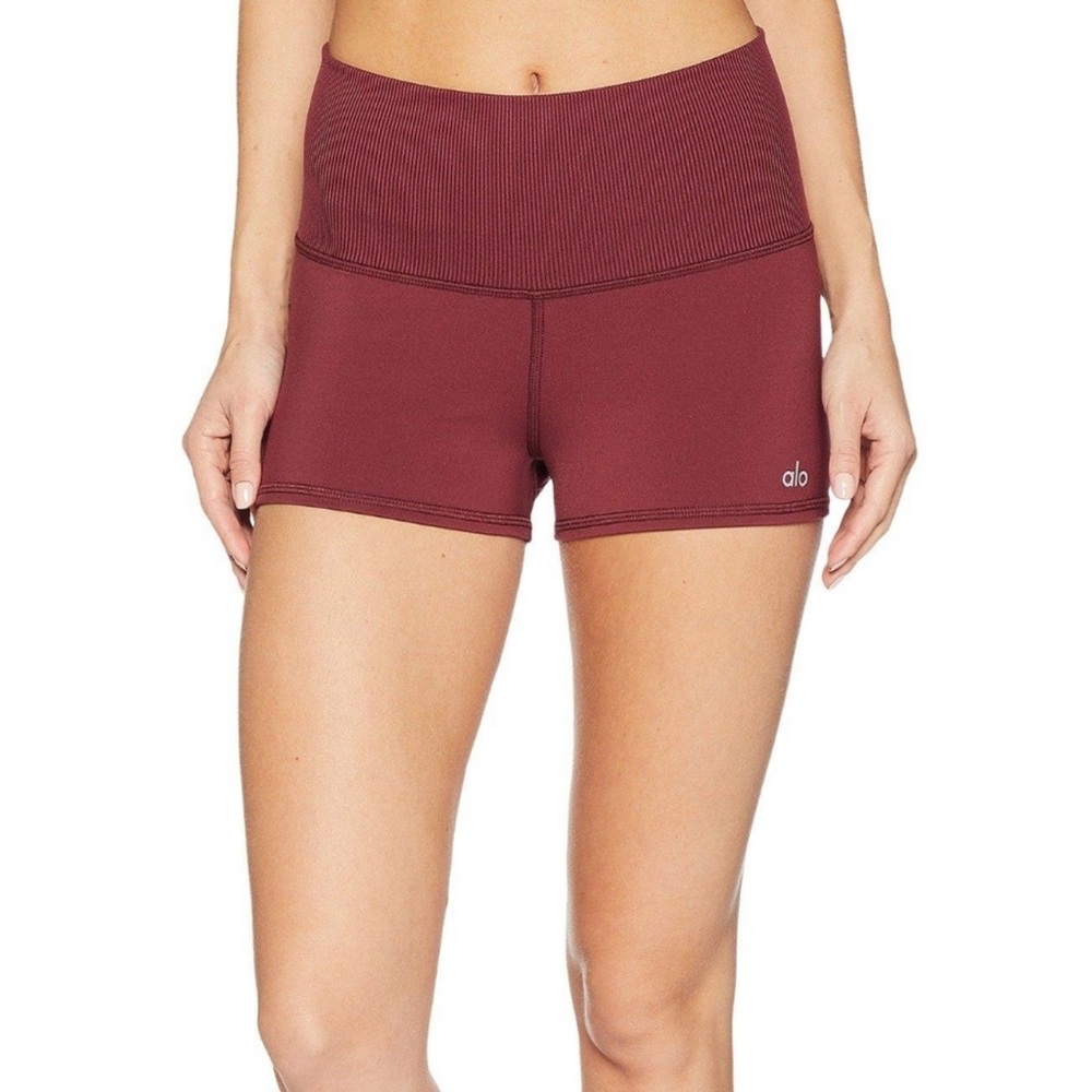 ALO Yoga Women's Burgundy Athletic Shorts